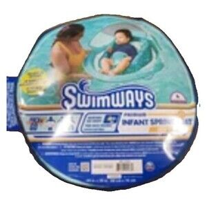 Swimways Baby Infant Spring Pool Float + Sun Canopy Baby *3-9 Months* BLUE R6P1